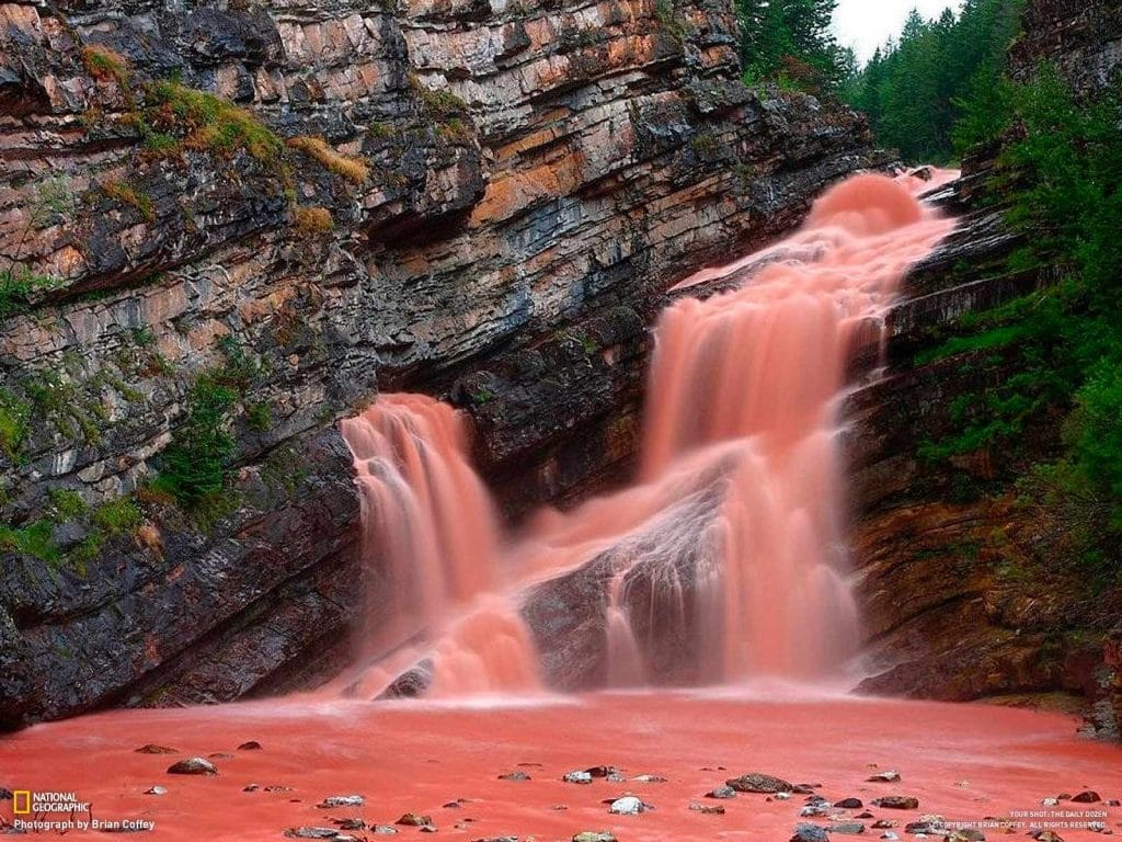 Cameron Falls Running Pink - (C) National Geographic