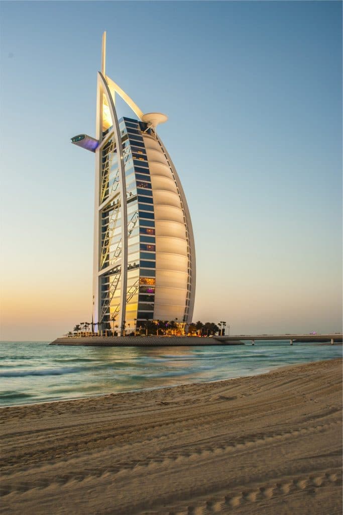 Burj Al Arab at Kite Beach Dubai UAE
