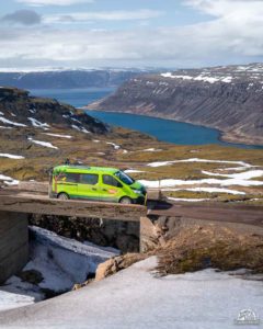 driving the ring road in iceland in a campervan